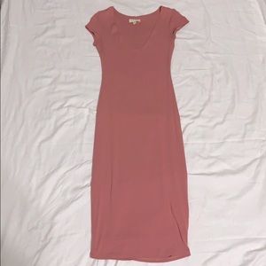 Dusty Rose Body Con Dress